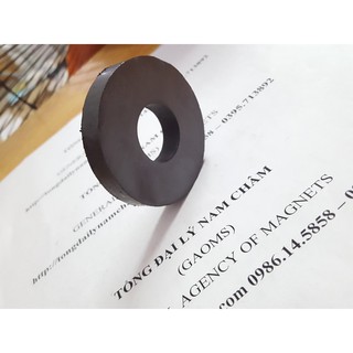 Nam châm Ferrite 60x15mm lỗ 32mm