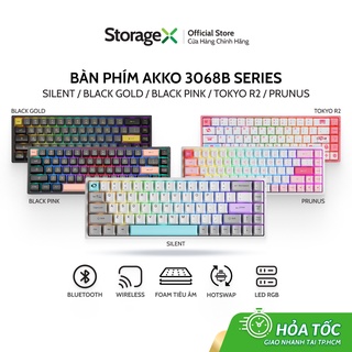 Bàn phím cơ bluetooth nhỏ gọn AKKO 3068B Silent / Black Pink / Black Gold / Prunus / Tokyo (Hotswap , Wireless , RGB)