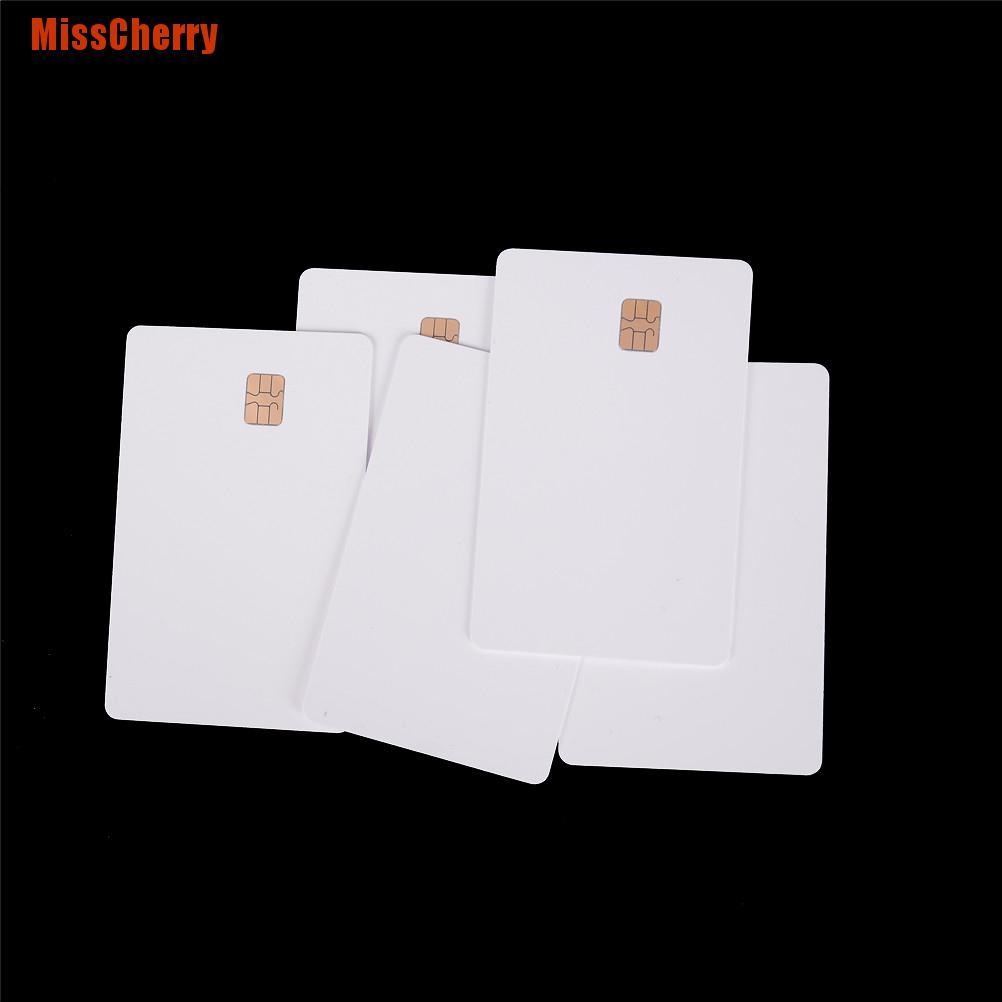 [MissCherry] New 5 Pcs Iso Pvc Ic With Sle4442 Chip Blank Smart Card Contact Ic Card Safety White