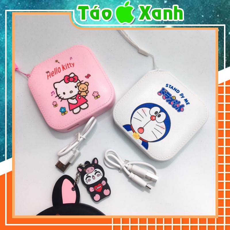 Sạc Dự Phòng Cute - Doremon - Hello Kitty (Kèm Dây Đeo)