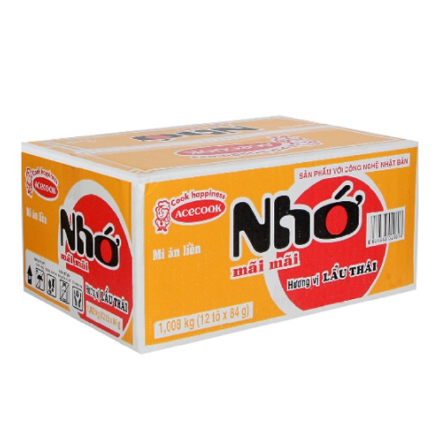 THÙNG 12 BÁT MÌ NHỚ LẨU THÁI 84G