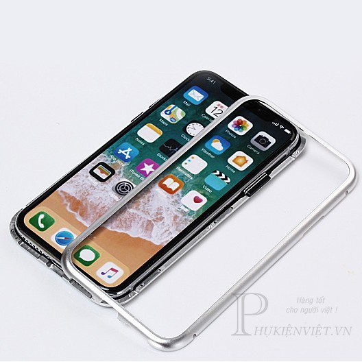 Ốp Kính Viền Kim Loại cho iPhone 11/11Pro/11Pro max/12/12mini/12Pro/12Pro max