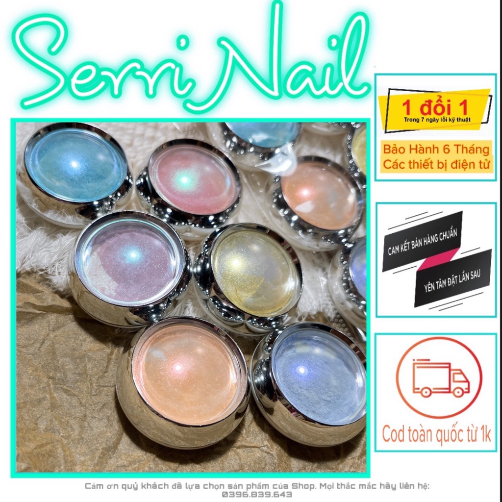TRáng Gương Ngọc Trai Set 6 MÀu - Tráng Gương Crom ánh Trai - trang trí móng