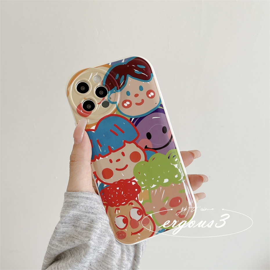 Ốp Điện Thoại Mềm Họa Tiết Hoạt Hình Graffiti Cho iPhone 14 13 12 11 Pro Max SE2020 X XR Xs Max 7 8 Plus
