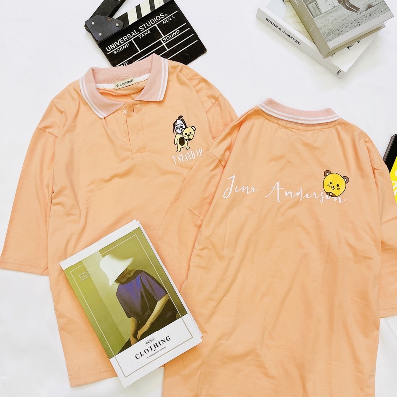 [Hàng Chất Xịn]Áo thun polo nữ logo con mèo