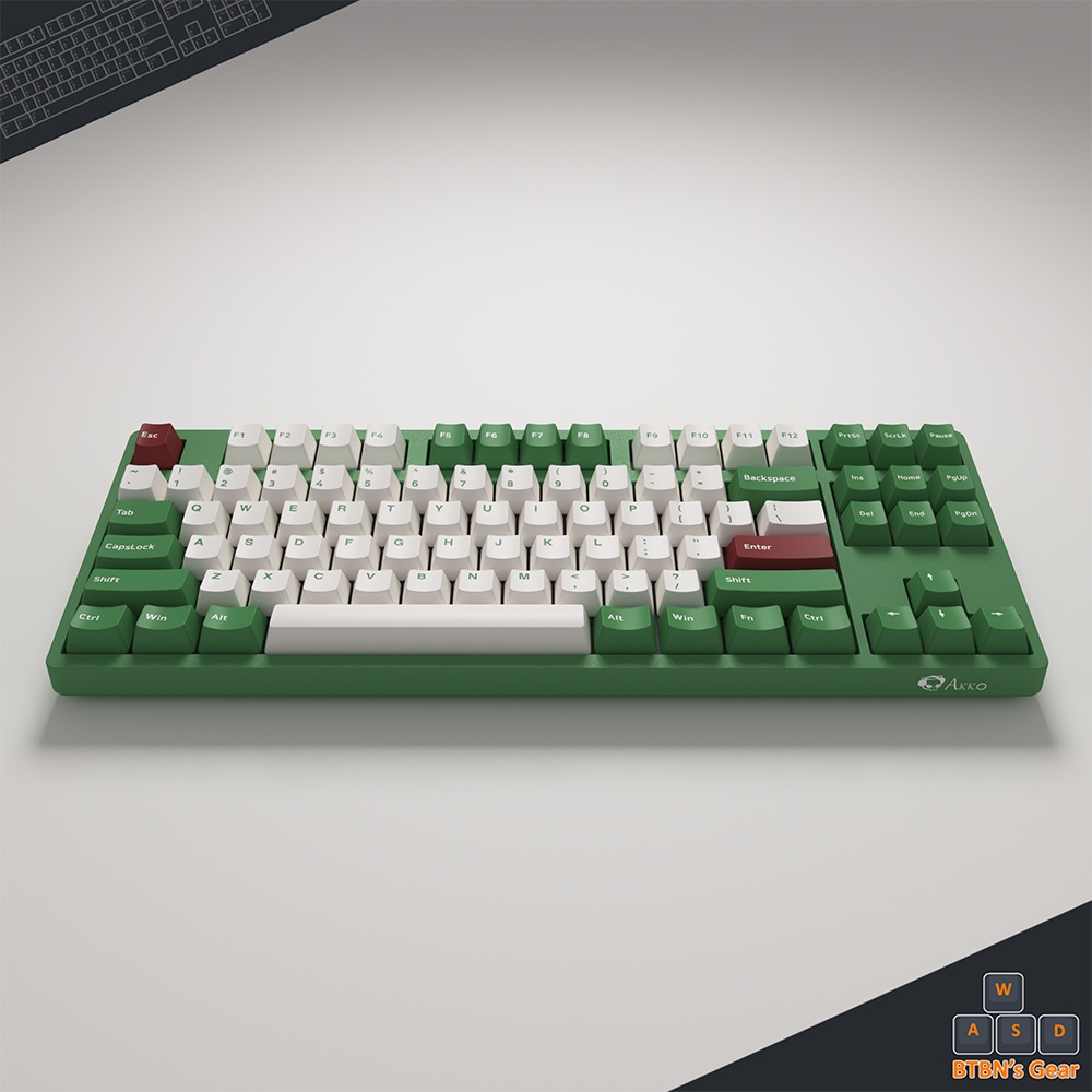 Bàn phím cơ AKKO 3087 v2 DS Matcha Red Bean (Akko switch v2)
