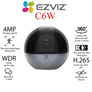 Mua Camera Ezviz C6W 4MP (2K) đa năng quay quét 360 độ Chính Hãng camera ip wifi siêu nét bảo hành 24 tháng