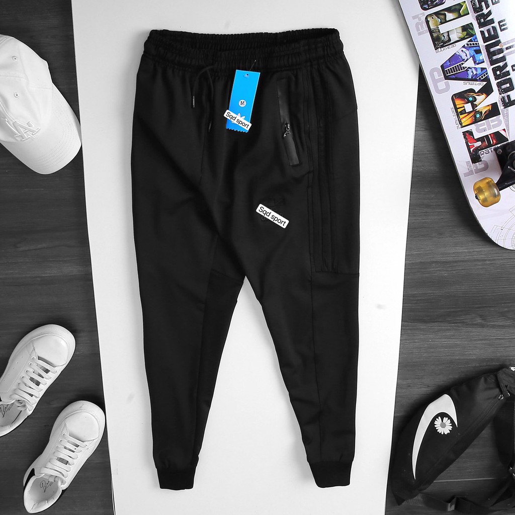 Quần dài Jogger nam 3 sọc thể thao chất thun lạnh 4 chiều JOG05 | BigBuy360 - bigbuy360.vn