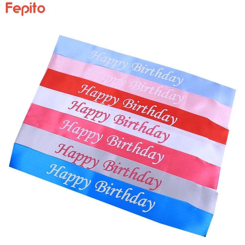Dây Đeo Vai In Chữ Happy Birthday Trang Trí Tiệc Sinh Nhật