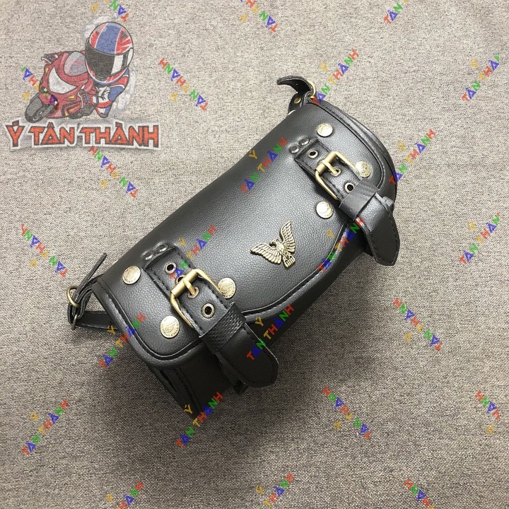 Túi Da Tròn Treo Đầu Xe Moto MS2378