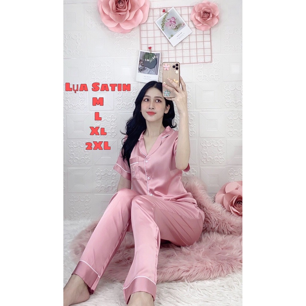 HOT - HOT - HOT - HÀNG MỚI VỀ PIJAMA LỤA SATIN CAO CẤP DÀI TAY NGẮN VIỀN TRẮNG ĐƯỢC ƯA CHUỘNG NHẤT 2020 | WebRaoVat - webraovat.net.vn