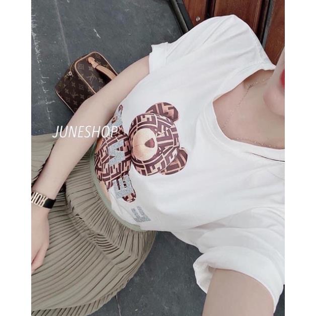 [ 𝐅𝐑𝐄𝐄 𝐒𝐇𝐈𝐏 ] SET ÁO PHÔNG GẤU MIX CHÂN VÁY DẬP LY DÁNG DÀI SIÊU XINH