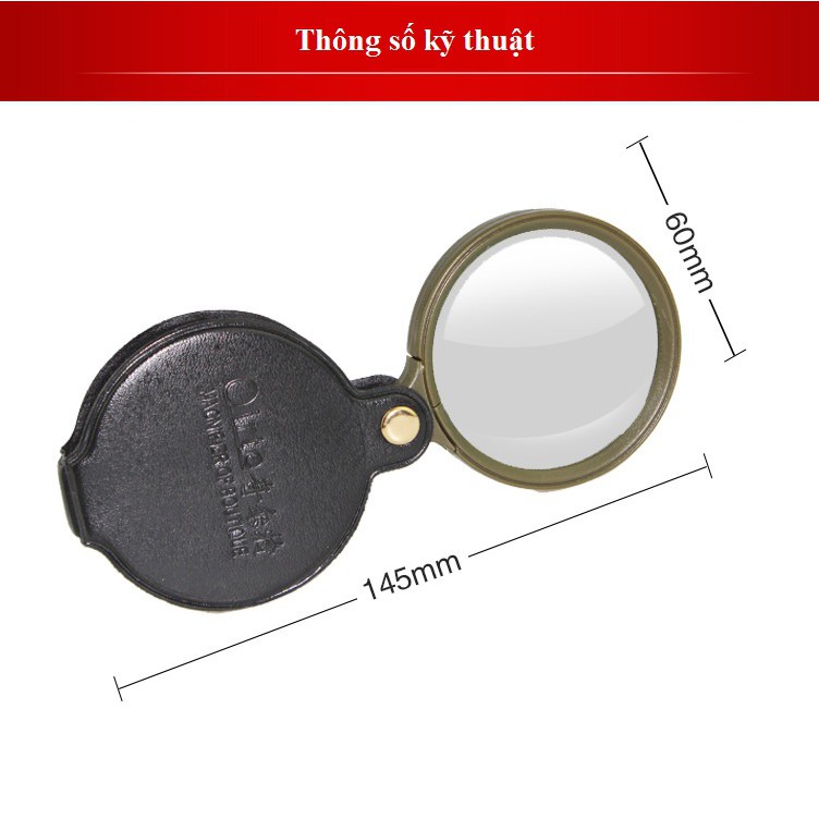 Kính lúp 10X 𝑭𝑹𝑬𝑬𝑺𝑯𝑰𝑷 Kính lúp phóng đại QK-6004