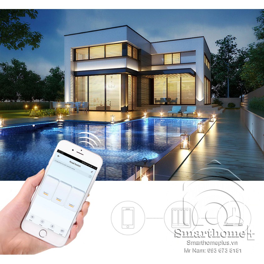 Công Tắc Zigbee Viền Kim Loại Nút Bấm Lõm Hình Chữ Nhật Tuya SHP-ZLUS