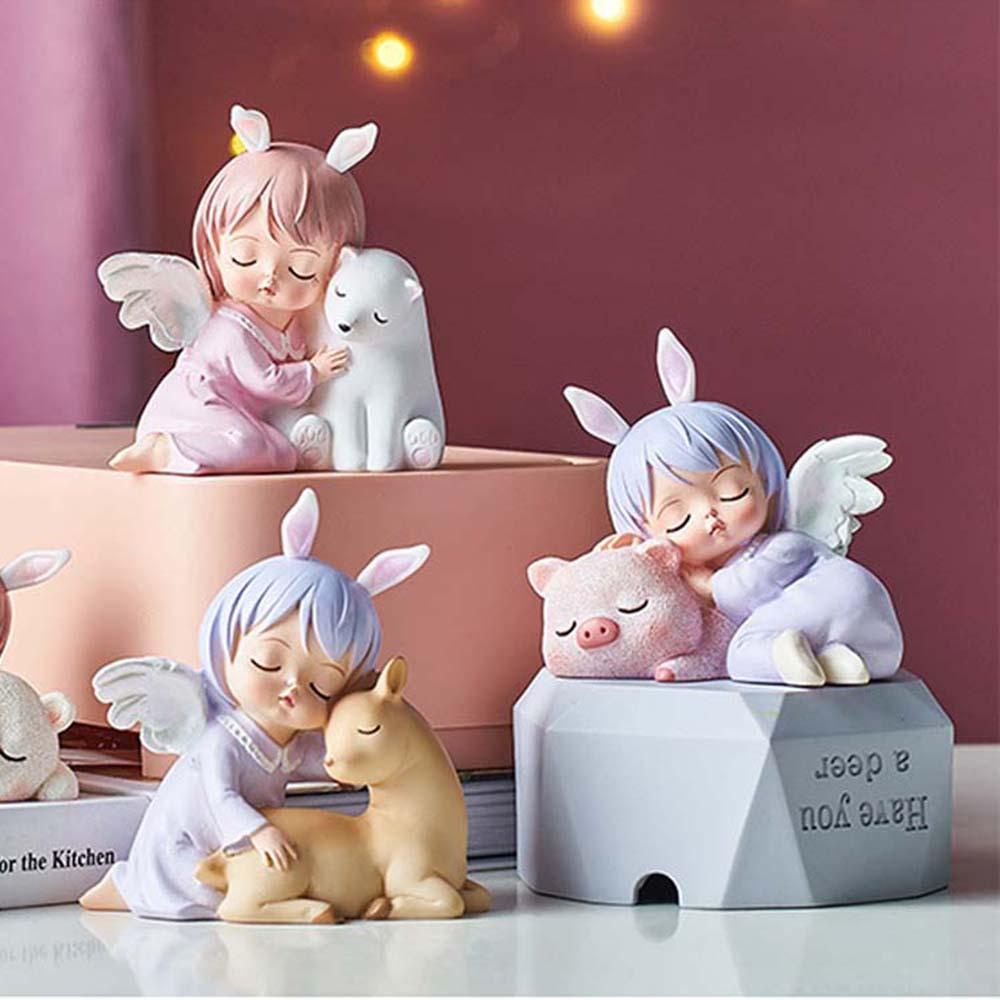 HARRIETT Mô Hình Thiên Thần Bằng Nhựa Resin Dễ Thương Hiện Đại Phong Cách Bắc Âu Trang Trí Sân Vườn
