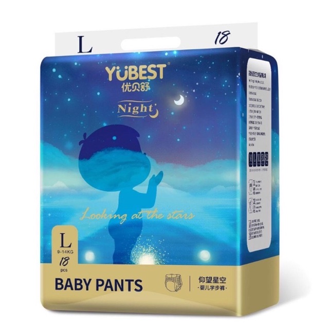 [ HCM] Tã/Bỉm YUBEST NIGHT dán/quần S84/M76/L72/XL68/XXL64/XXXL60