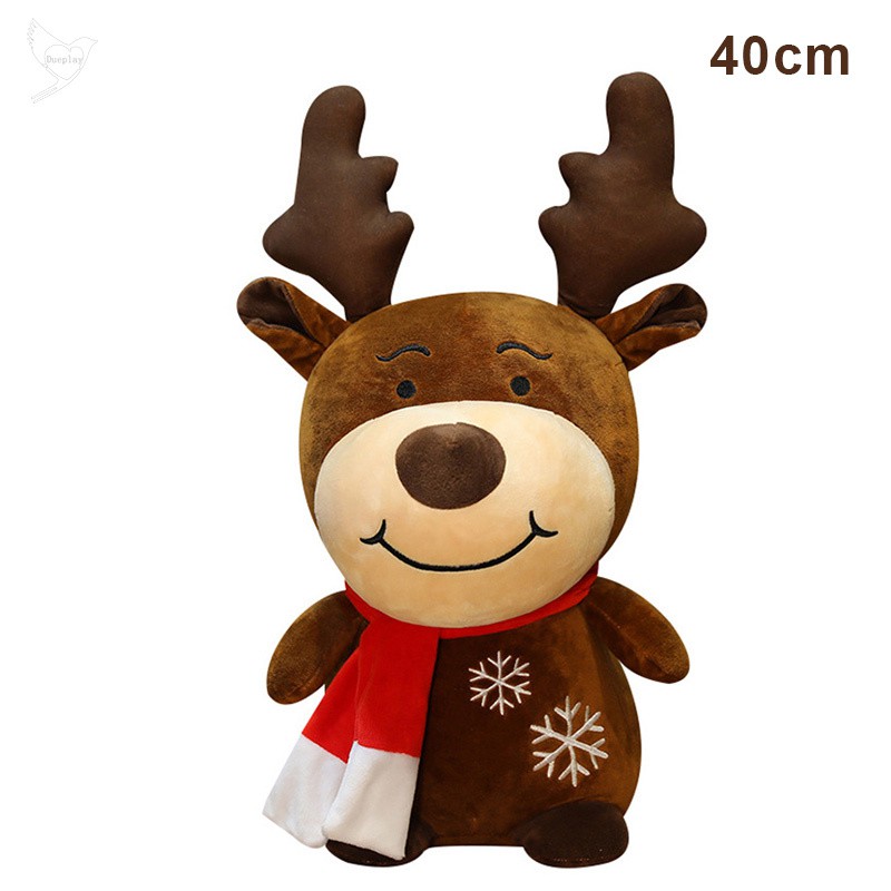 [d] Christmas Plush Toy Elk Doll Stuffed Animal Birthday Doll Pillow for Children Girl Women