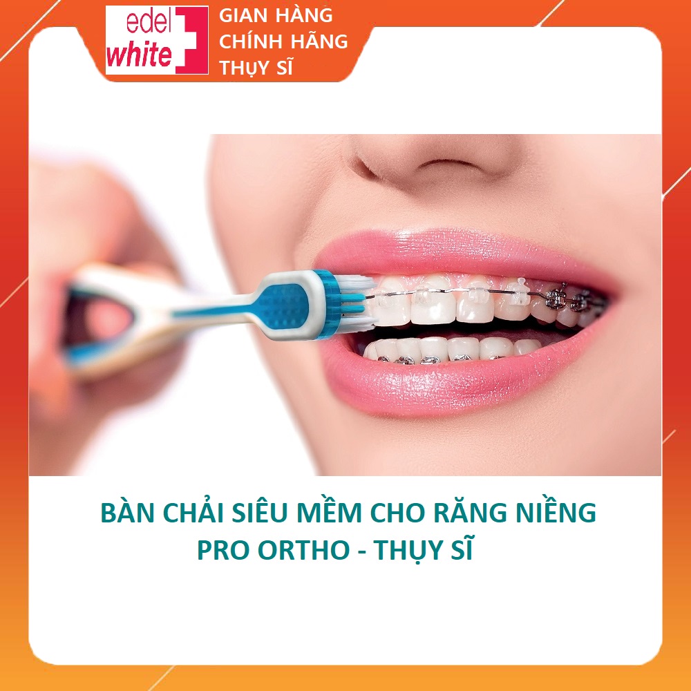 Bàn chải cho người niềng răng Dụng cụ vệ sinh răng niềng Bàn chải niềng răng  hết hôi miệng PRO ORTHO Thụy Sĩ