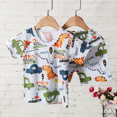 Set Áo Thun Tay Ngắn &amp; Quần Short Cho Bé Trai &amp; Gái