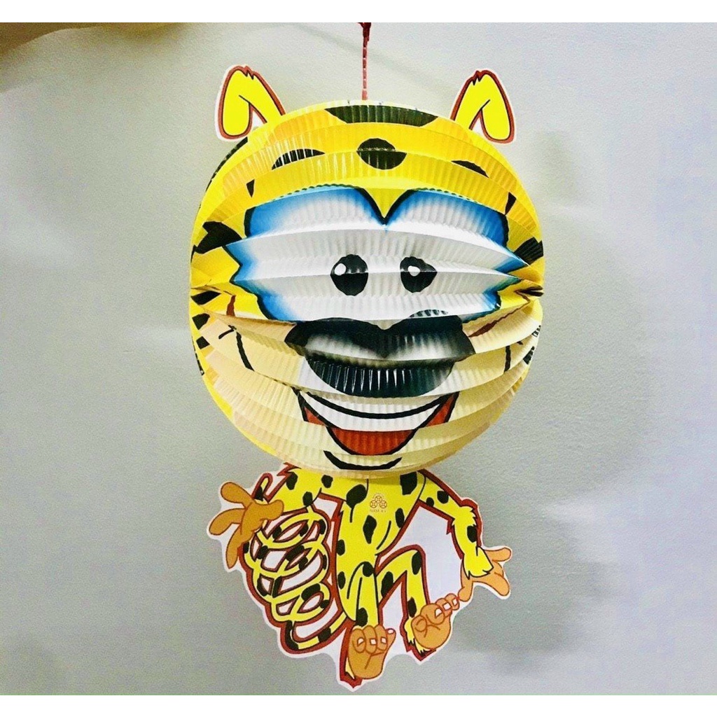 Đèn lồng trung thu hình thú xếp giấy khung thép chắc chắn, đẹp