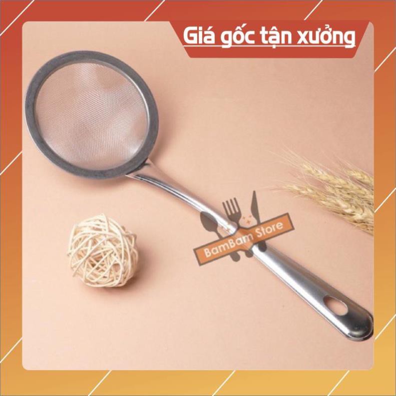 Dụng cụ hớt bọt váng lọc cặn đáy sâu inox xịn, dụng cụ lọc dầu mỡ