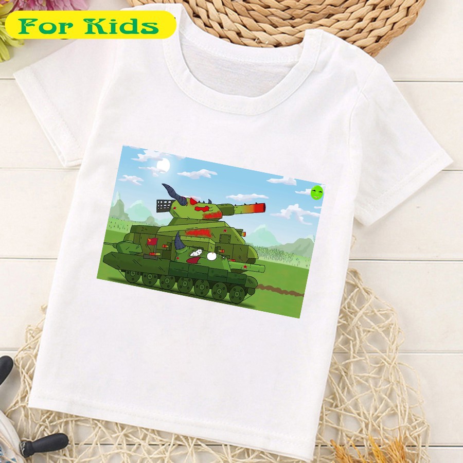 In áo hình xe tăng - in áo phim hoạt hình xe tăng đẹp - mã 11 có size trẻ em