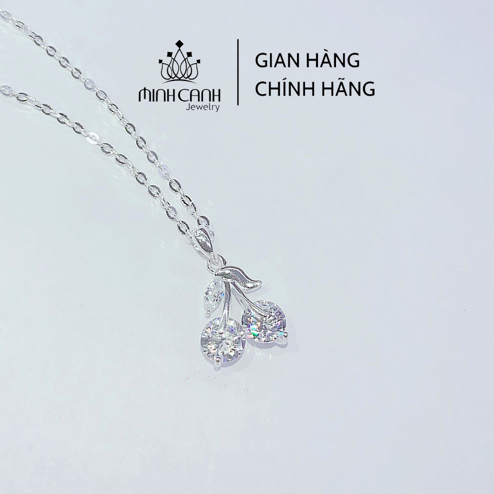 Dây Chuyền Quả Cherry Đính Đá Trắng Bằng Bạc - Minh Canh Jewelry
