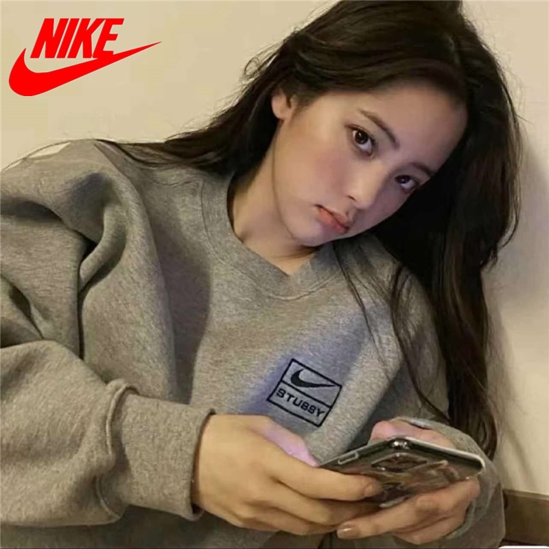 Áo Thể Thao Nike & Stussy Joint 100% Lông Cừu Dáng Rộng Thời Trang Dành Cho Cặp Đôi