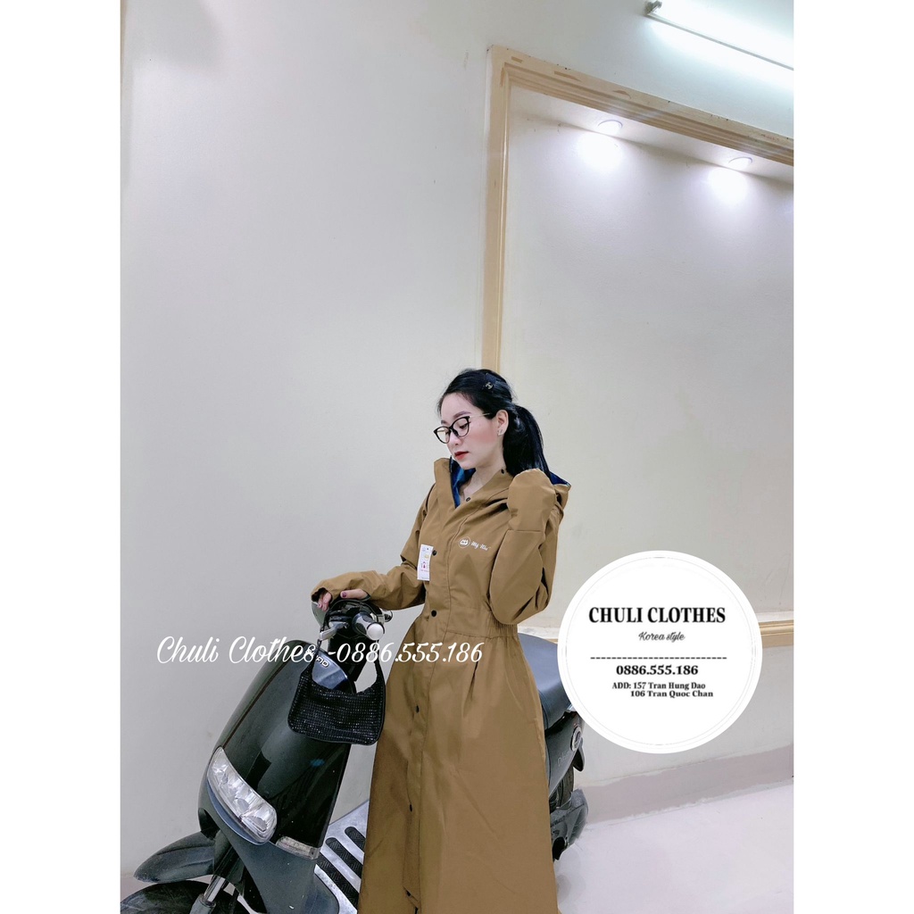 Bảng size L - Áo mưa mangto nữ 2 lớp cao cấp dáng xòe không xẻ sau đi mưa đi gió 2022