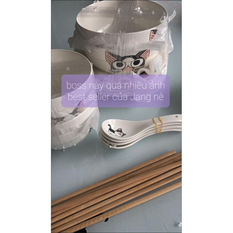 Bộ 18 món set bát - đũa - đĩa - muôi dễ thương