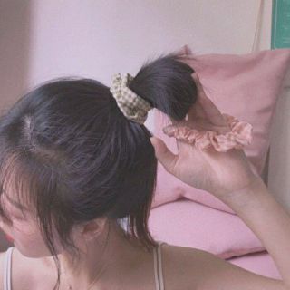 🌷CỘT TÓC SCRUNCHIE HỌA TIẾT CARO ĐỦ MÀU SIÊU CUTE🌷