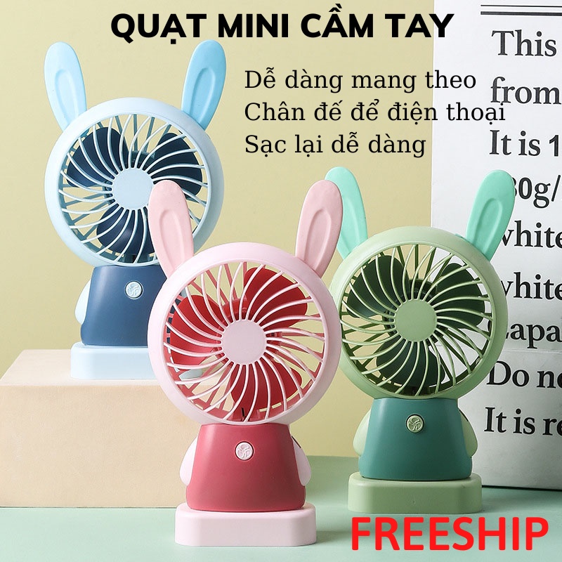 Quạt Tích Điện Quạt Mini Cần Tay Dễ Dàng Mang Theo VTL Shop