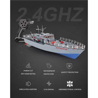 Chiếm hạm tàu sân bay HengTai HT-2877B điều khiển từ xa, Đồ chơi mô hình tàu chiến HT2877B RC quân sự 2877B sóng 2.4GHz