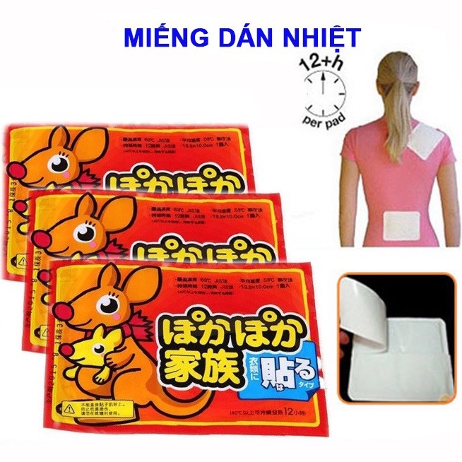 Miếng dán nhiệt giử ấm, Miếng dán nhiệt hình chuột túi giữ ấm cơ thể mùa đông an toàn cho bé người lớn dễ sử dụng FERADO