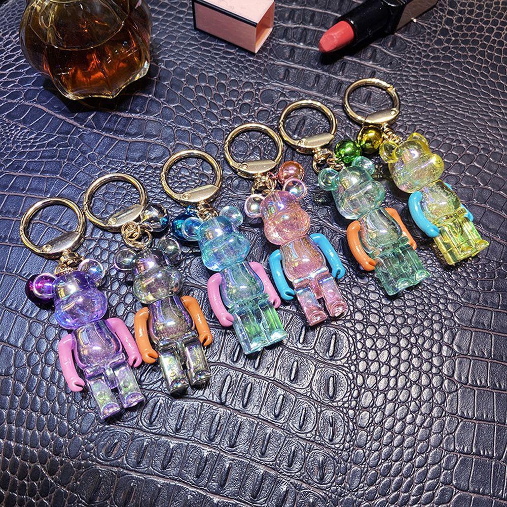 Móc Khóa Hình Gấu Bông Trong Suốt Dễ Thương