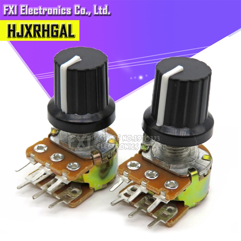 Bộ 5 Linh Kiện Điện Tử 5 Món WH148 B1K ~ B1M ohm 1K 2K 5K 10K 20K 6Pin 15mm 10K 3 Cho Arduino