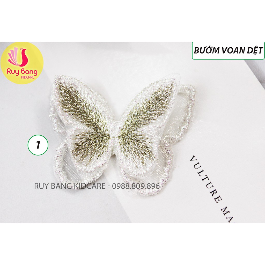 Bướm voan dệt size bé Rộng 4.5cm*Rộng 3.5*dài 3.5cm