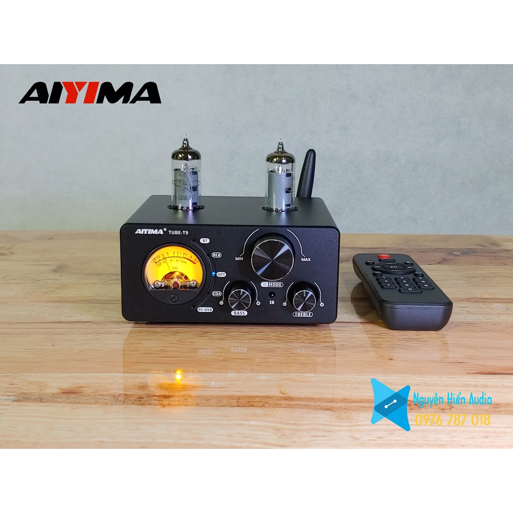 Amply AIYIMA Tube T9 kết hợp giải mã và pre đèn Tặng dây quang choseal 1,5m