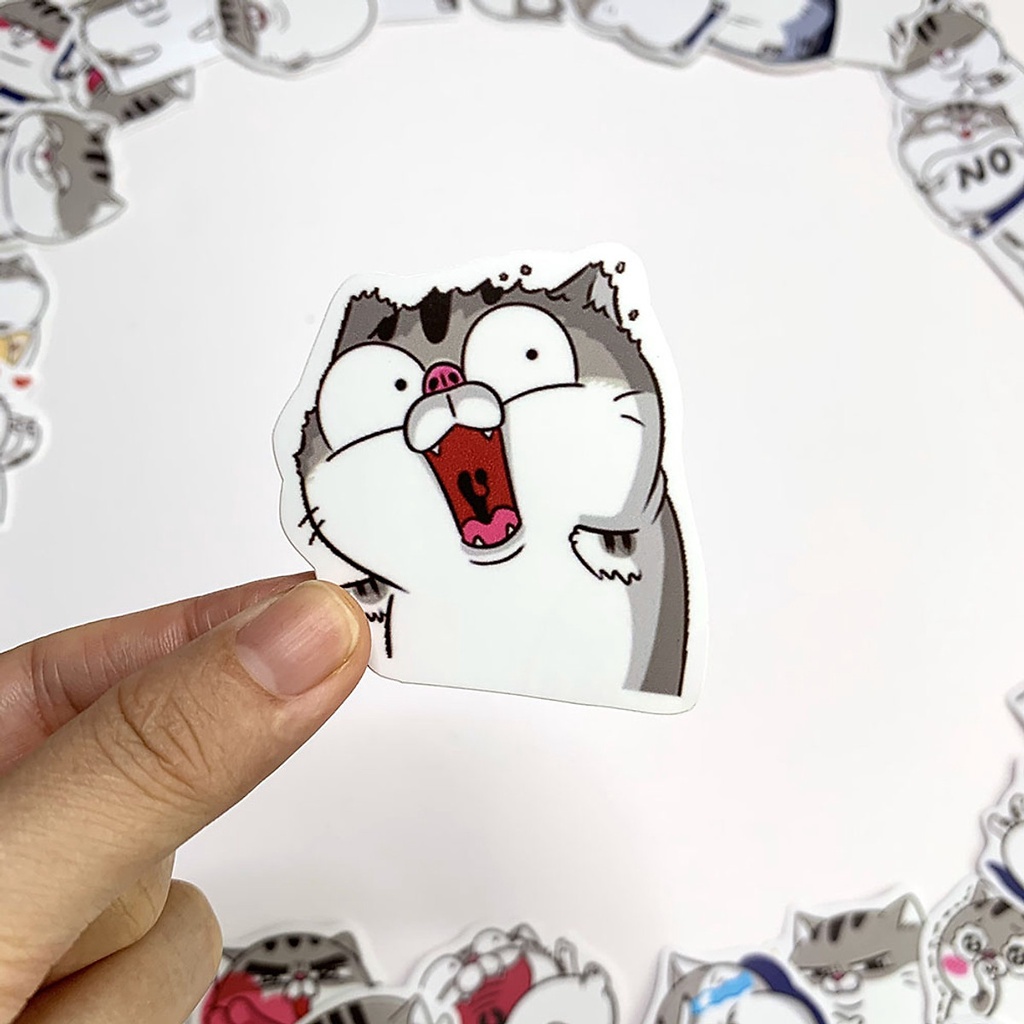 Stickers/ Hình dán Mèo Ami Bụng bự