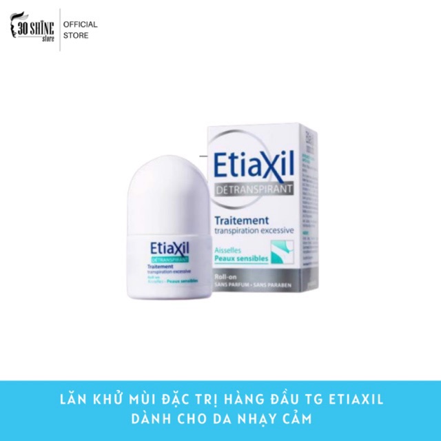 LĂN KHỬ MÙI NGĂN MỒ HÔI DÀNH CHO DA NHẠY CẢM (Màu Xanh) 15ML - (Etiaxil Detranspirant Peaux Sensibles)