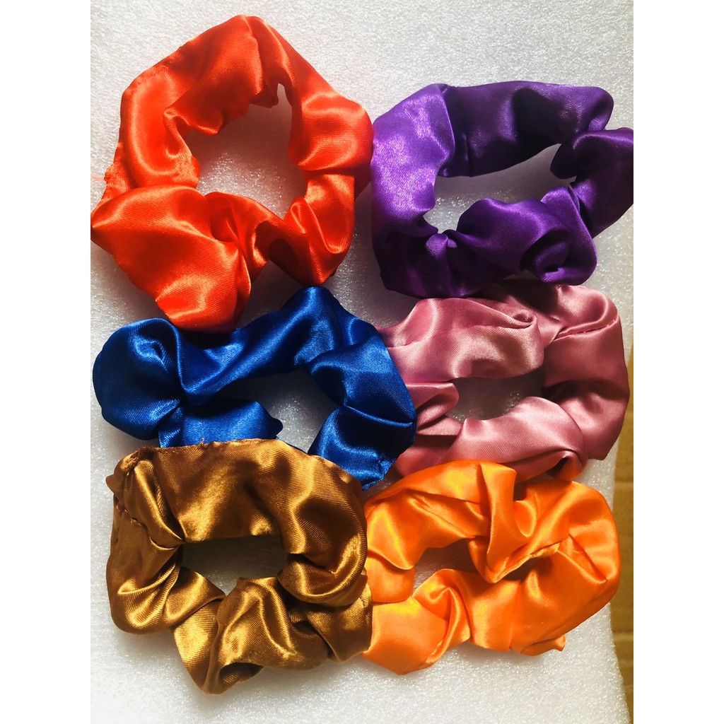 1 Dây Cột Tóc, Buộc Tóc Vải Scrunchies Siêu Xinh Dễ Thương