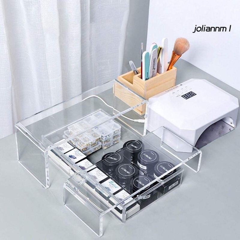 Phụ Kiện Nail - Kê Tay, dưới để máy hơ mica trongsuốt