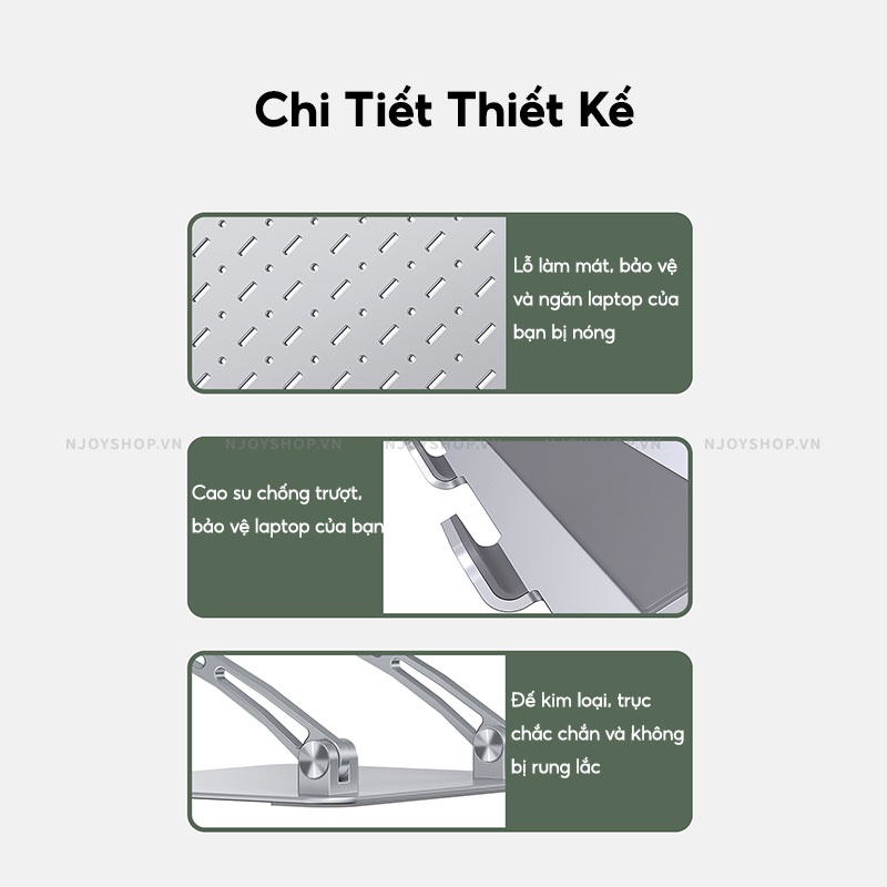 Giá Đỡ Laptop Khung Linh Hoạt Có Thể Gập Gọn WIWU Adjustable Bracket S700 Điều Chỉnh Đa Góc Độ Thiết Kế Hổ Trợ Tản Nhiệt