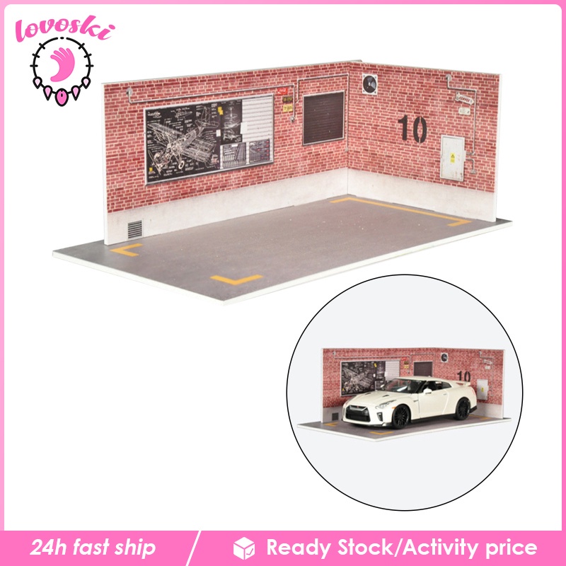 Đồ trang trí gara đỗ xe ô tô tỉ lệ 1/24