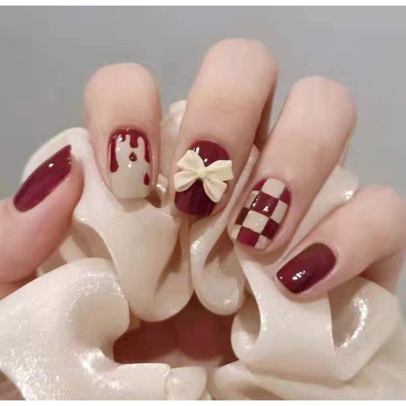 Móng giả thiết kế Huyền Trang Nail hộp 10 móng kèm keo dũa