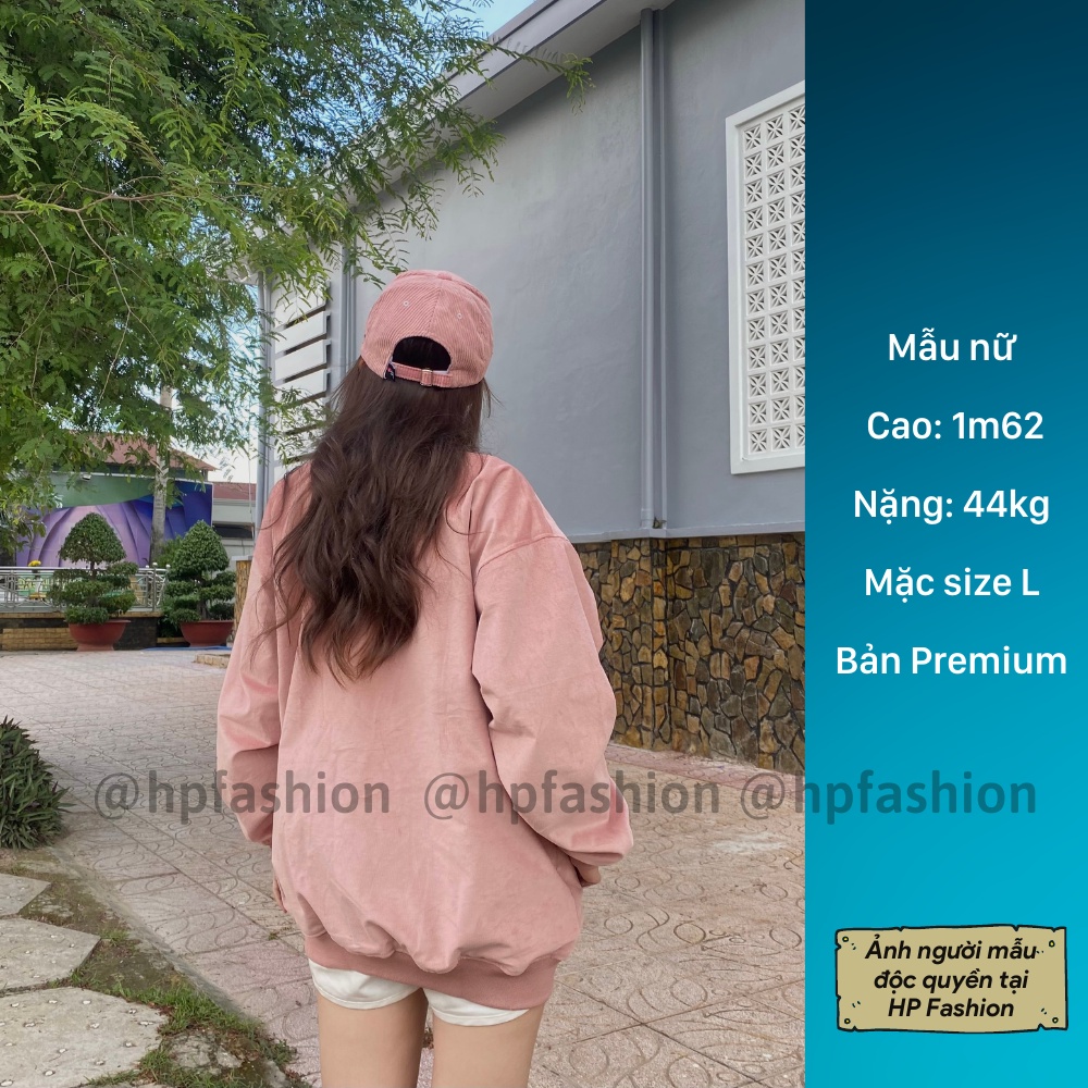 Áo khoác bomber trơn chất nhung tăm cao cấp phong cách Hàn Quốc form unisex nam nữ - B01 - Happy Style