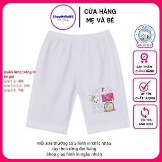 Quần lửng bé gái trắng in 1168 hello b&b | shophellobb