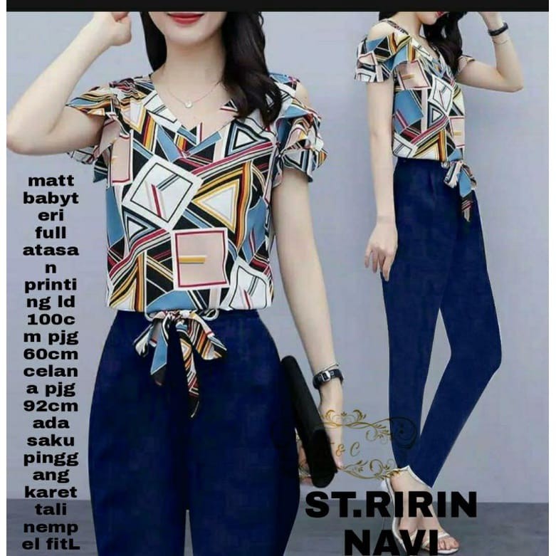 (Shenmyprint) Bộ Rhina | Bộ đồ nữ | Quần áo nữ mới nhất | Quần áo nữ phong cách Hàn Quốc | Các cài đặt | Bộ đồ nữ