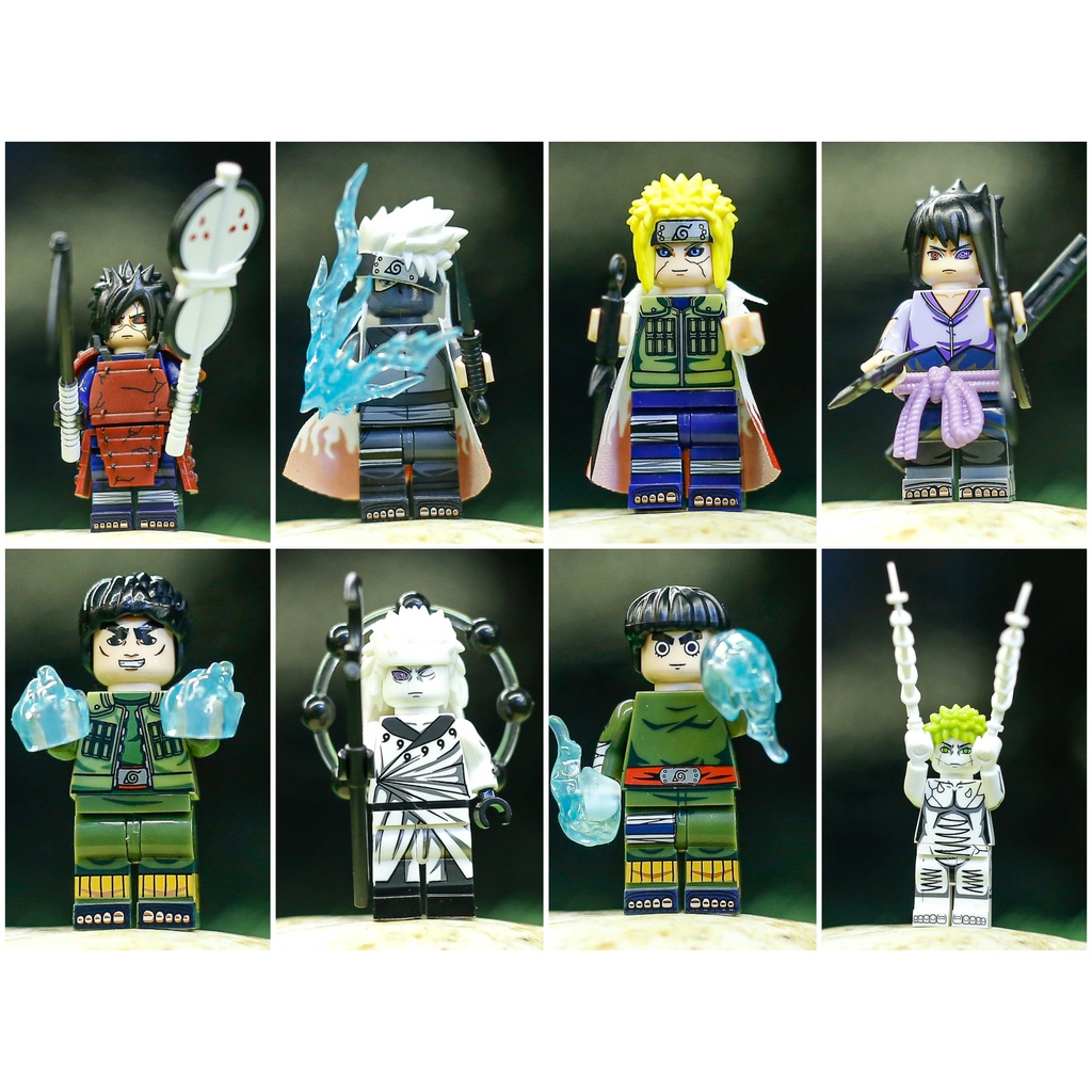 Mô hình lego minicos Naruto các nhân vật minifigures Kakashi, Madara lục đạo, Sasori, Guy, Lee...