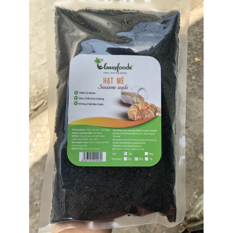 Hạt Mè Đen 500gr Classyfoods